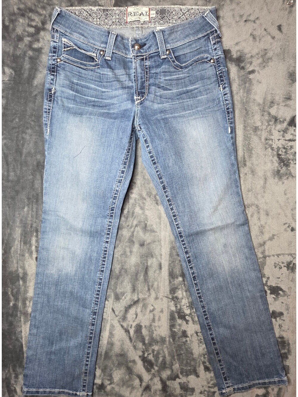 Ariat Women's R.E.A.L Jeans Straight Leg Sz 31R